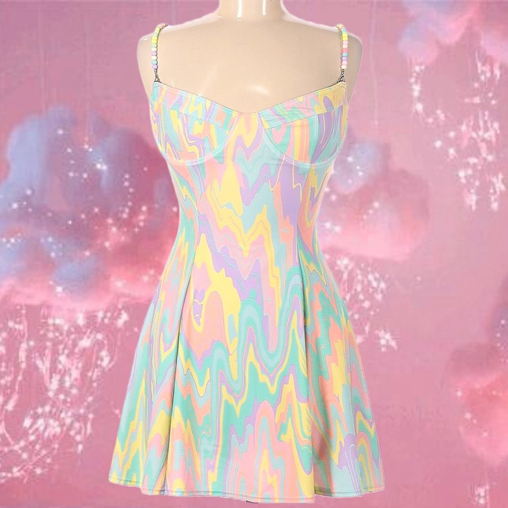 SUGAR THRILLZ Came Thru Dripping flared dress